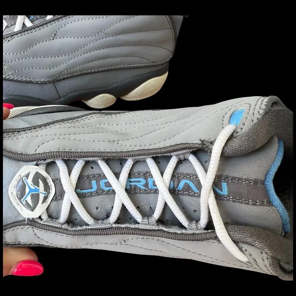 NIKE Air Jordan Pro Strong Child 13C Sneakers Cool Grey University Blue Shoes